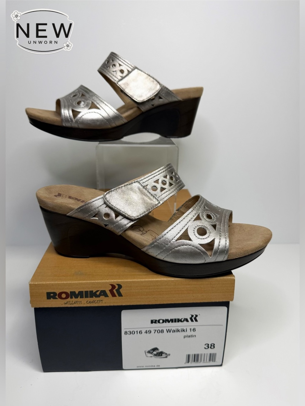NEW Romika Waikiki Platin Size 38 in Original Box